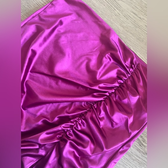 Express Purple Silk pencil skirt - Picture 1 of 6